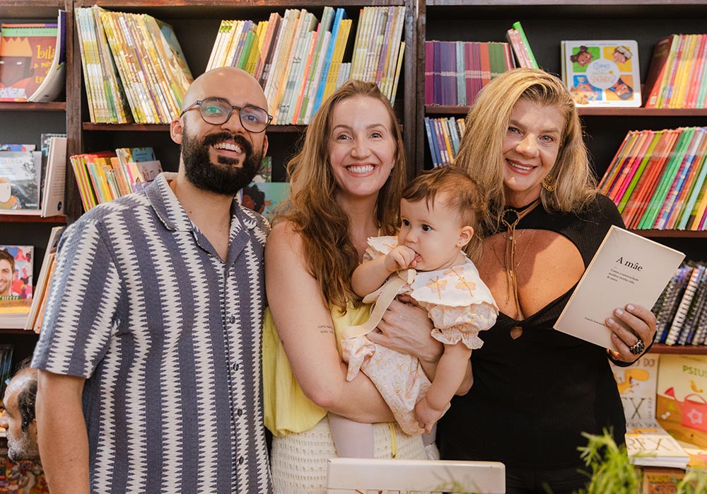 Marco Antonio Bolelli, Camila com a filha Maya e Herika Fraga. Foto Marcela Bicalho