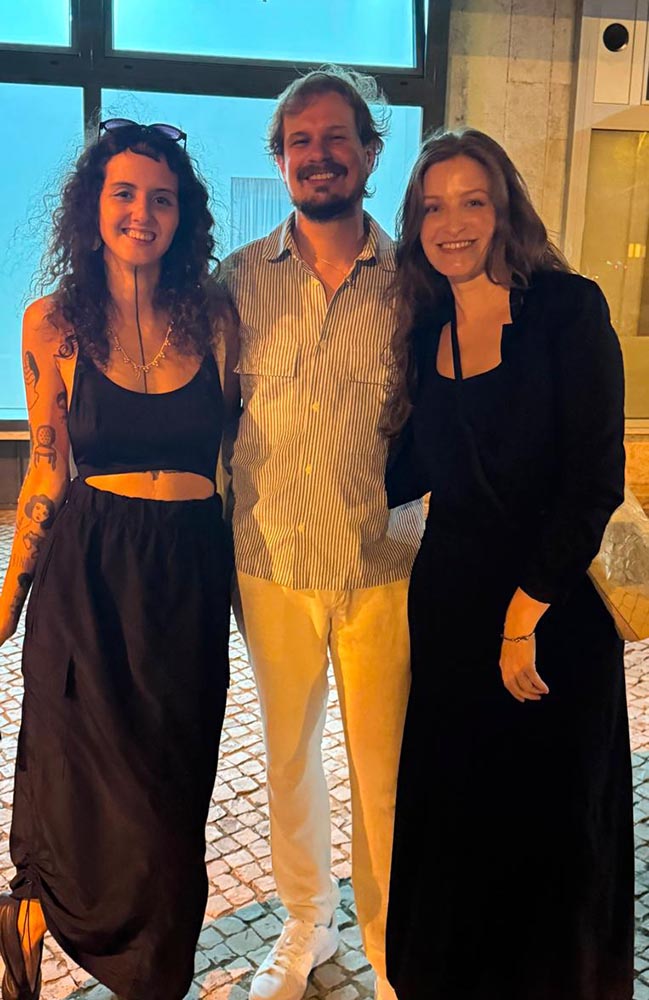 Amanda Amaral, João Cóser e Thaynã Targa