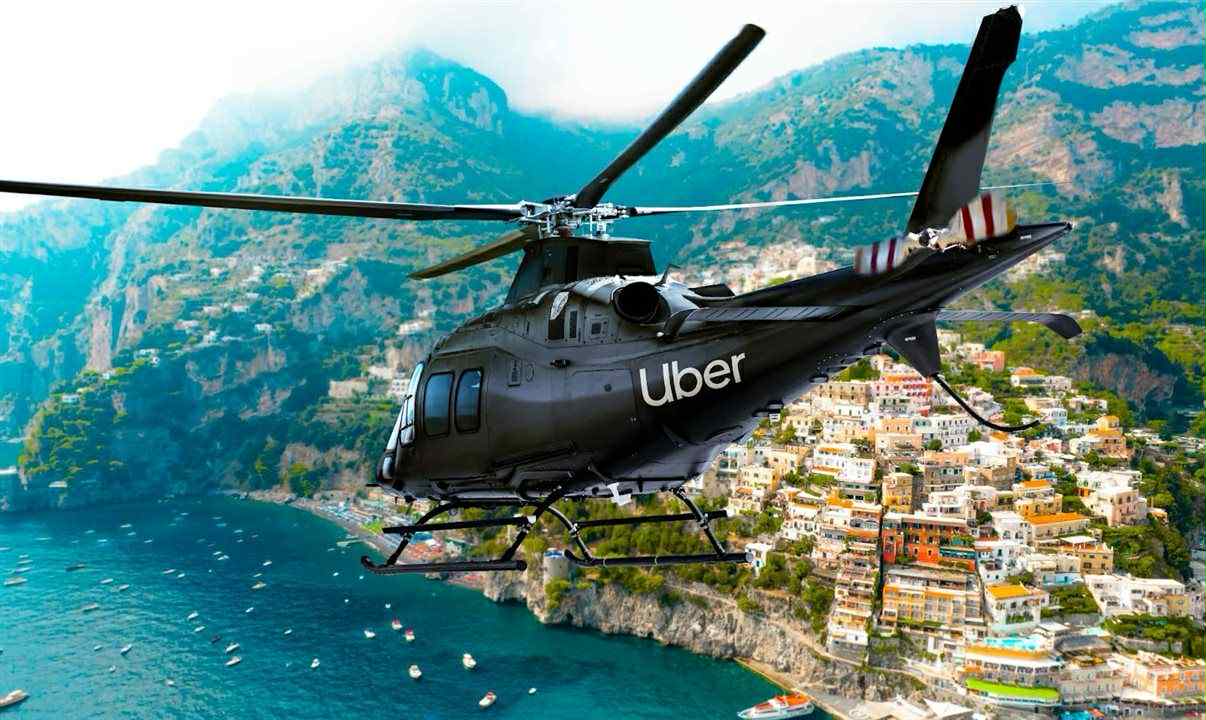 Uber estreia serviço de helicóptero e barco na Costa Amalfitana para a temporada de verão europeu!