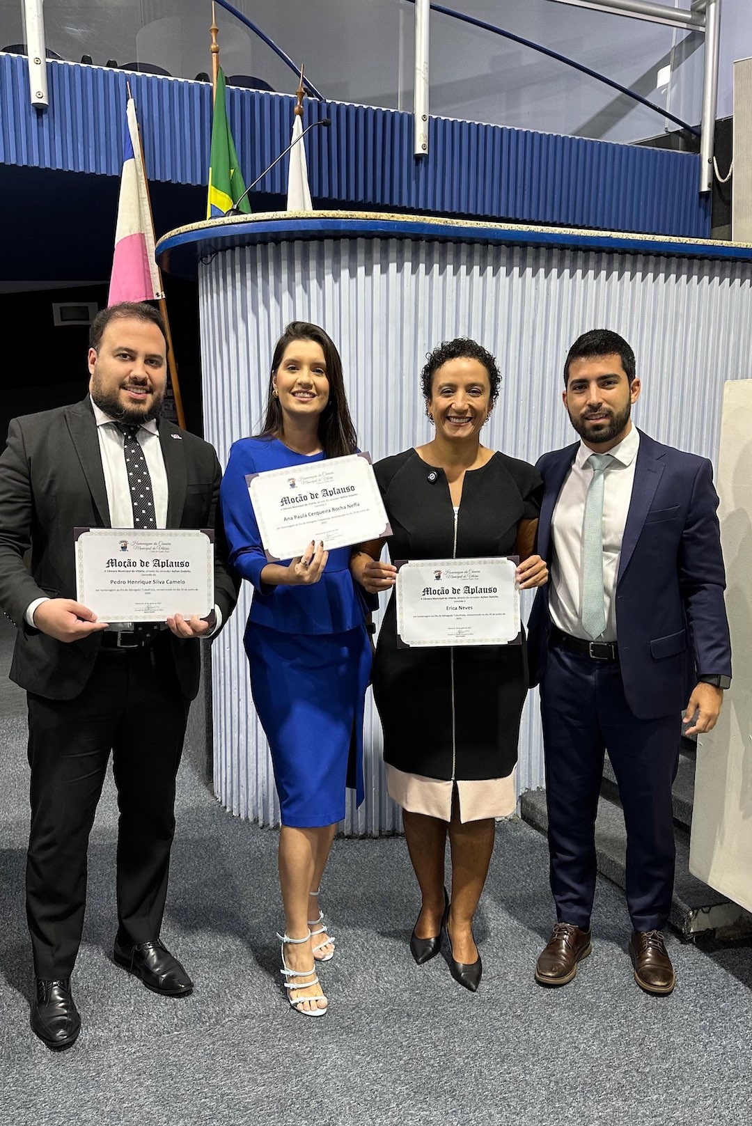 Pedro Henrique Silva Camelo, Ana Paula Neffa, Erica Neves e o Vereador Aylton Dadalto