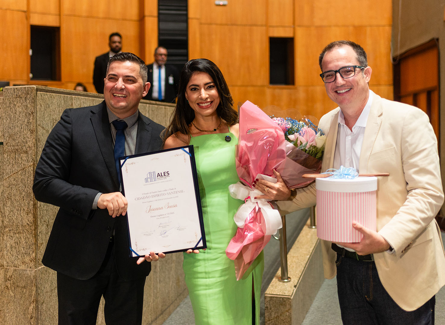 Deputado Callegari, Joseana Souza e Marcel Carone