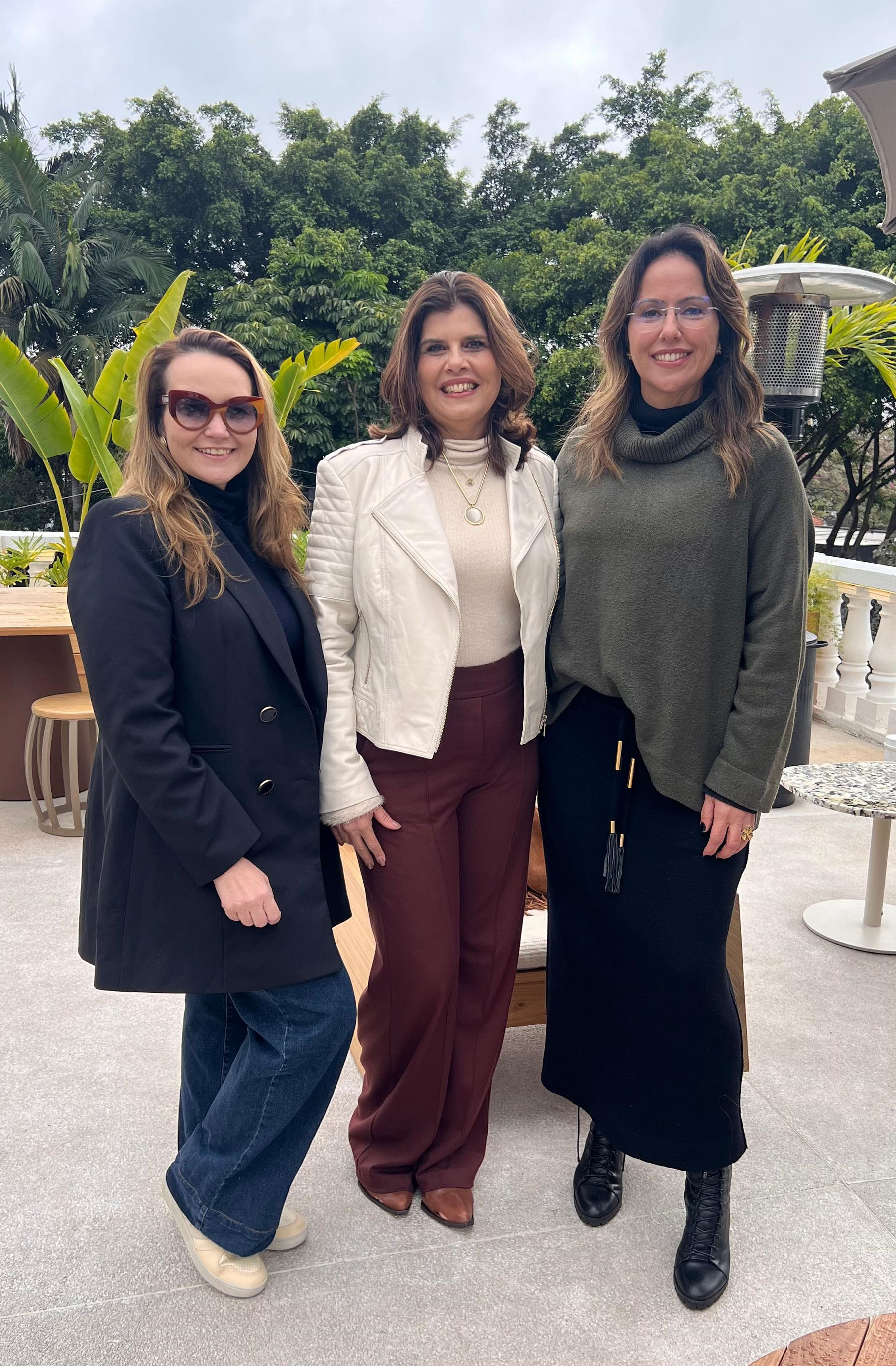 Cris Locatelli, Ruth Rebello e Cristiana Brasil