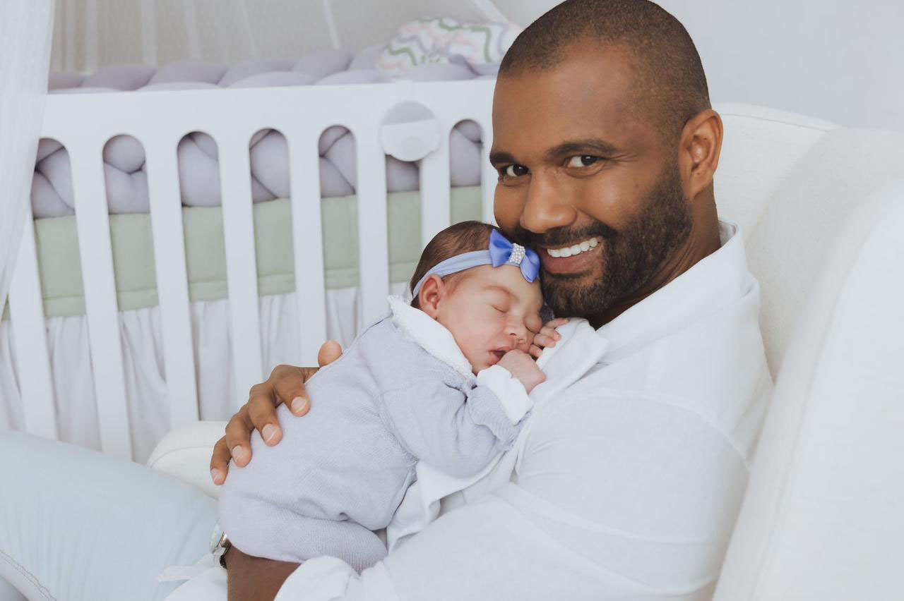 Wadson Patrocínio com a filha Eloá