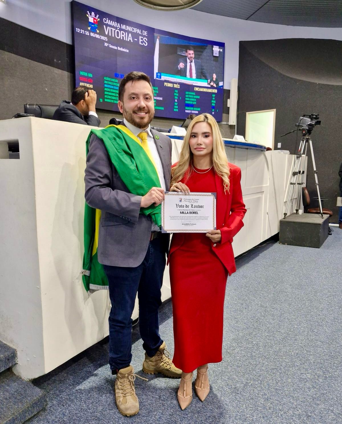 Vereador Armandinho Fontoura e Milla Borel