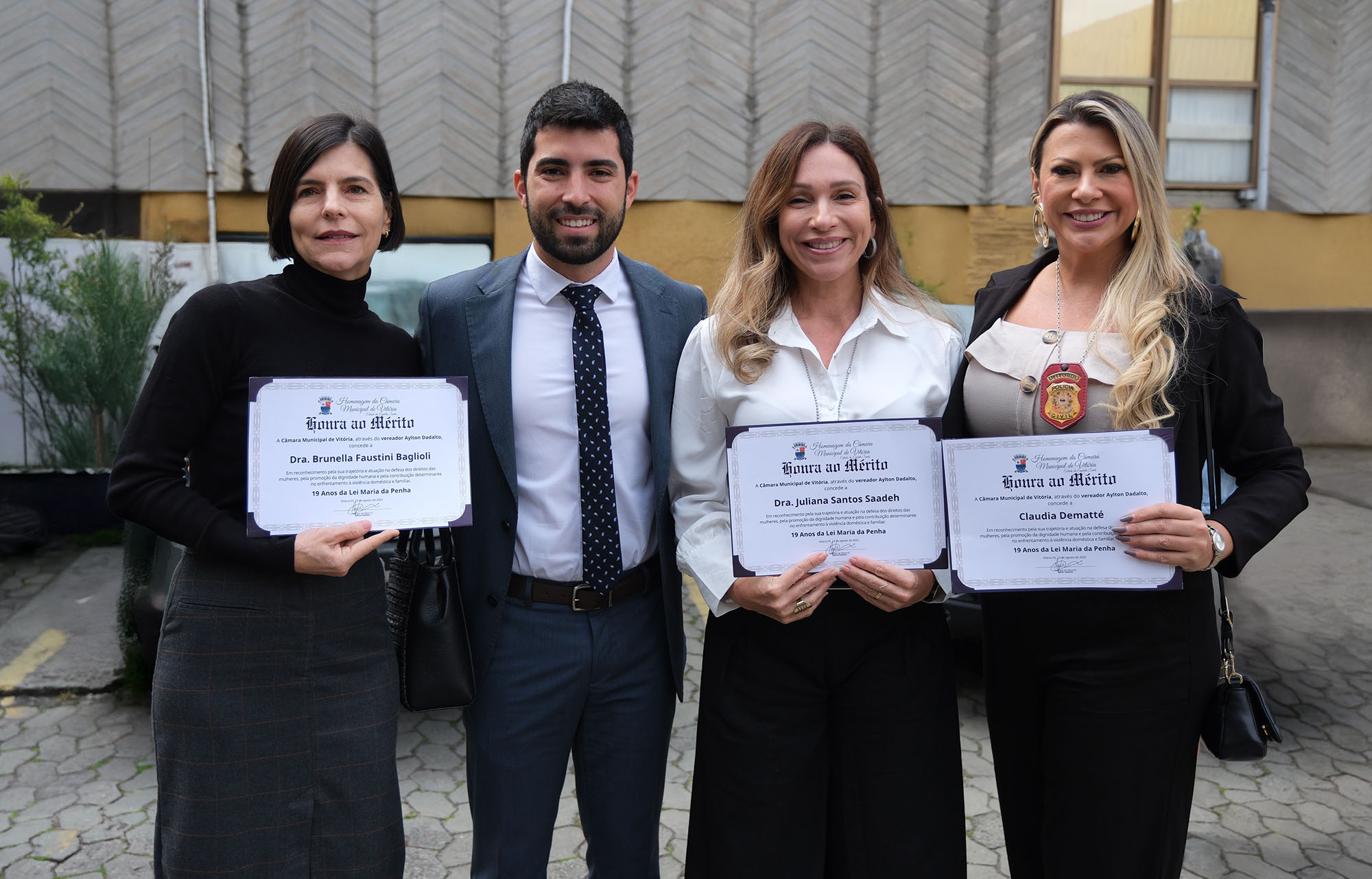Brunella Francin, Aylton Dadalto, Juliana Santos e Claudia Dematté