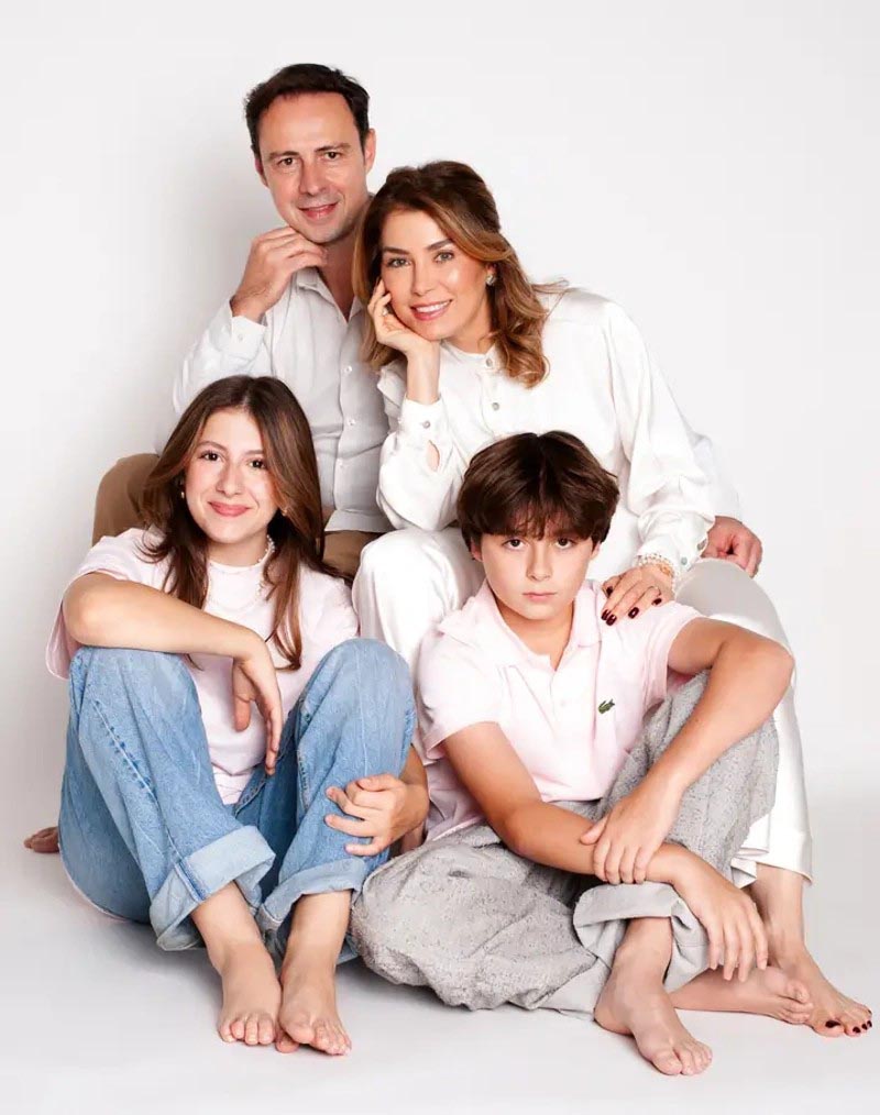 Marina Giuberti e família