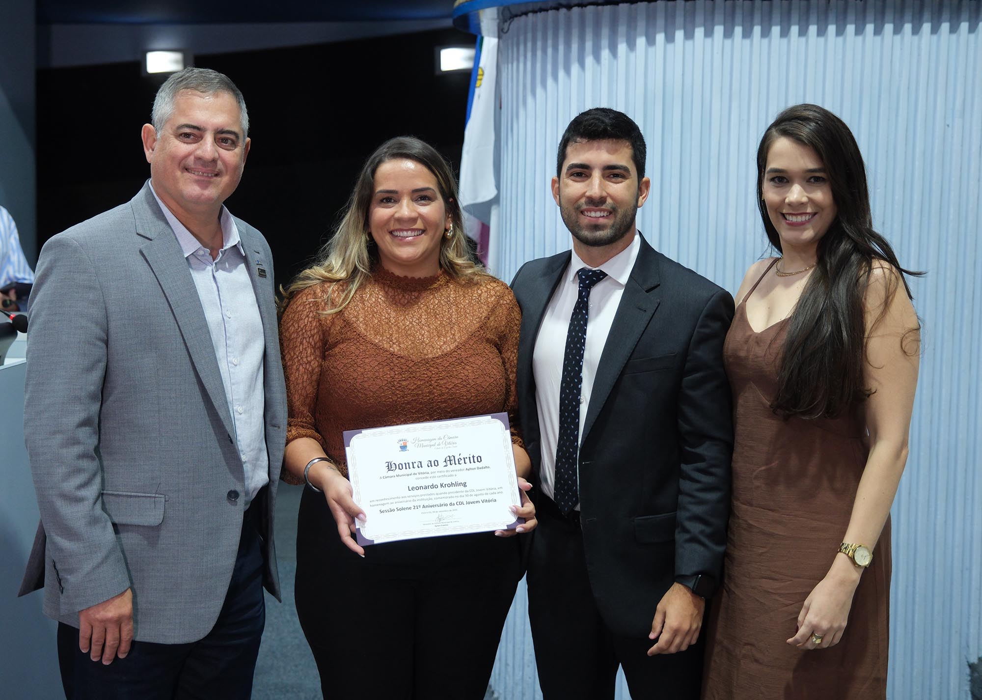 Rogério Alcântara,   Luana Gonçalves da Silva, Aylton Dadalto e Daiani Lavino.