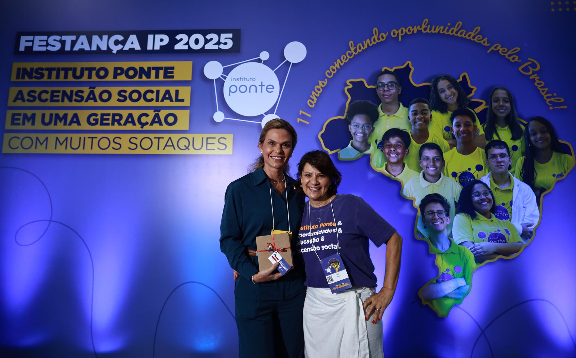 Mariana Buaiz e Leia Braga, coordenadora de projetos e parceria do Instituto Ponte