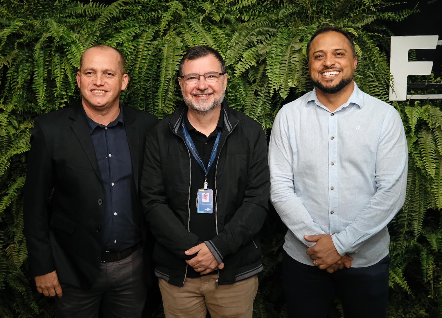 Marcos Secchin do Sebrae com Flavio Augusto Cola Rocha e  Cristiano Lopes