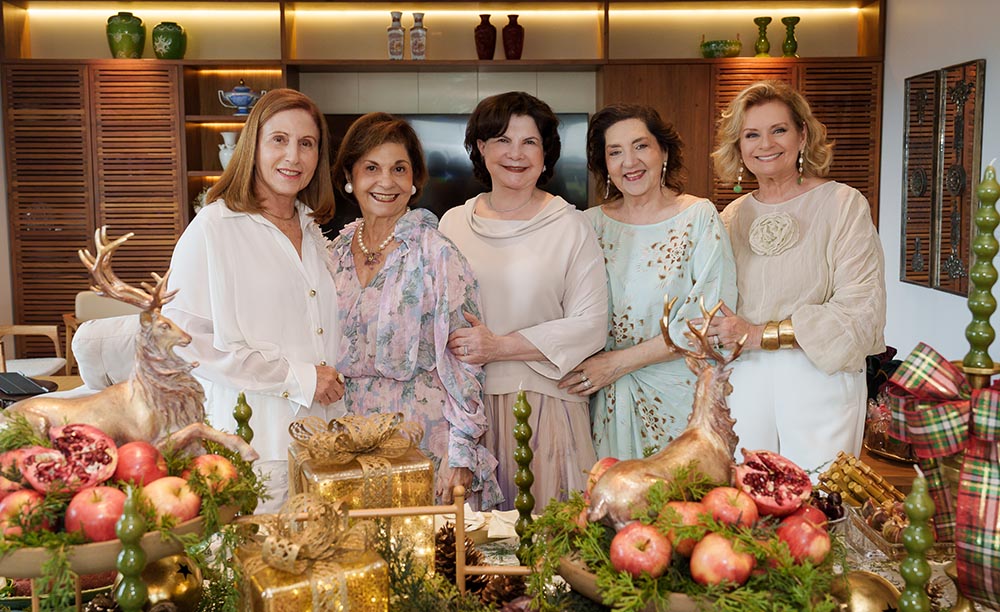 Mary Helal, Soeli Gama, Teresa Bedran,Angela Neme e Solange Herkenhoff