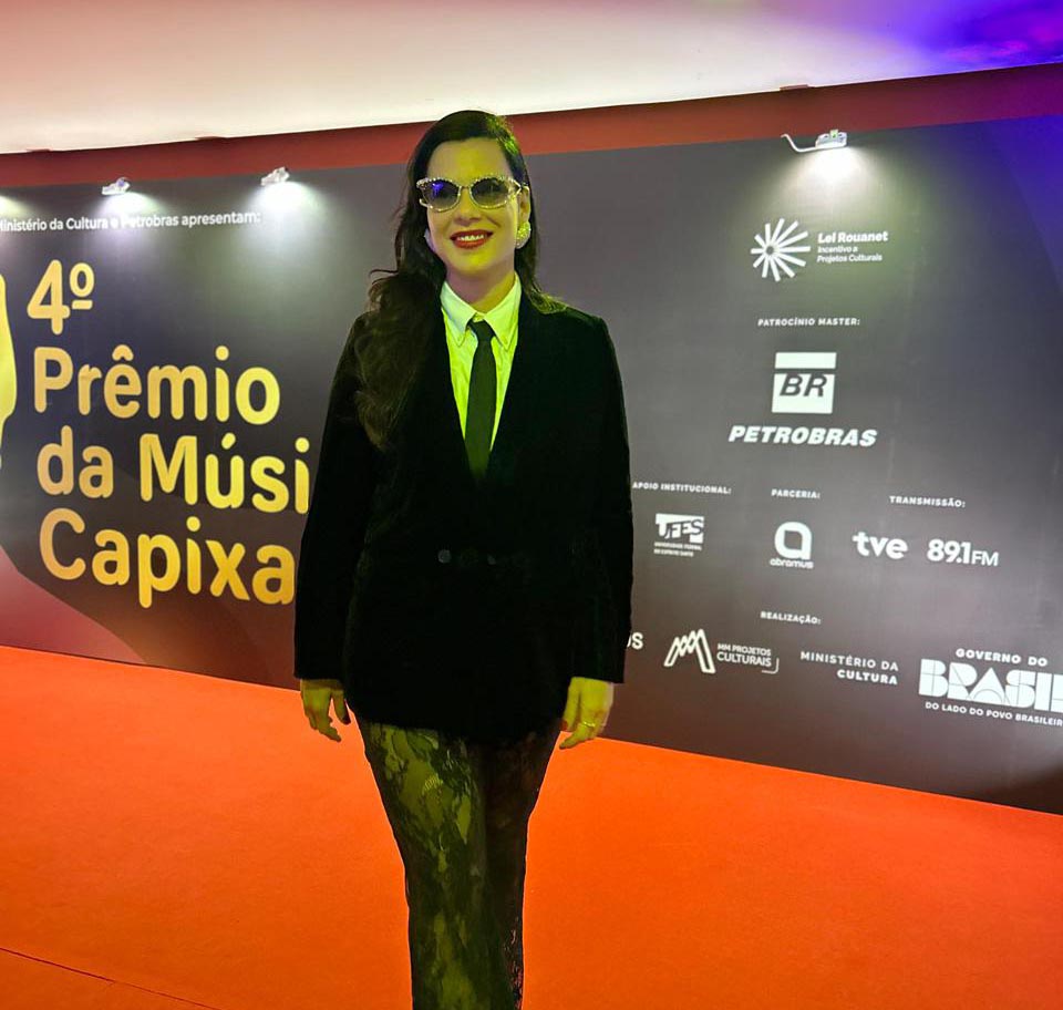 A DJ Dani B, finalista, do Prêmio Capixaba de a música 2025, que aconteceu no Teatro Universitário da Ufes