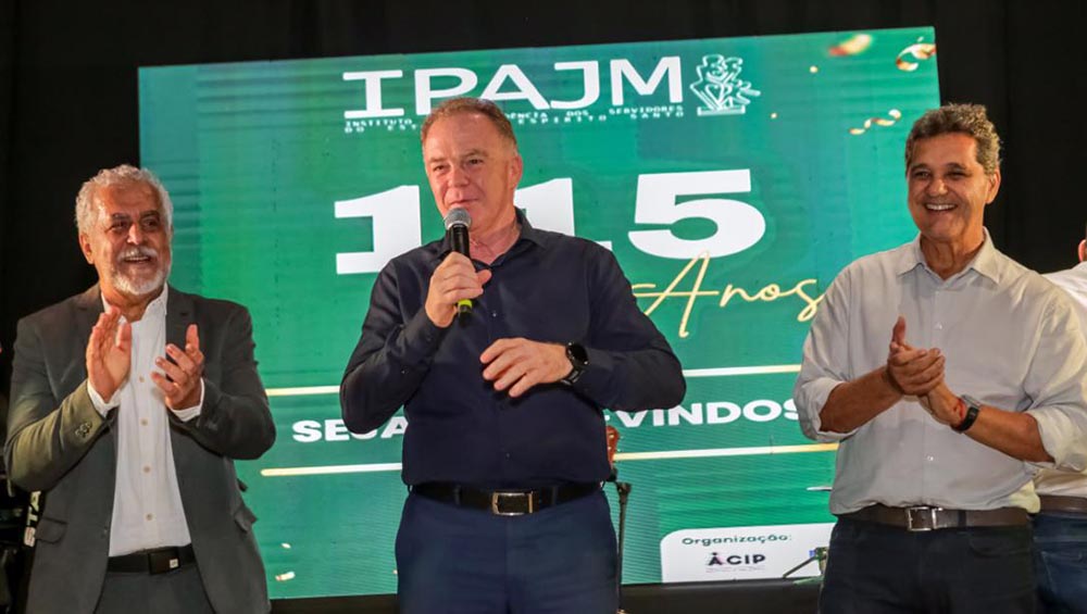Presidente do IPAJM, José Elias Marçal, o Governador Renato Casagrande e o Vice Governador, Ricardo Ferraço