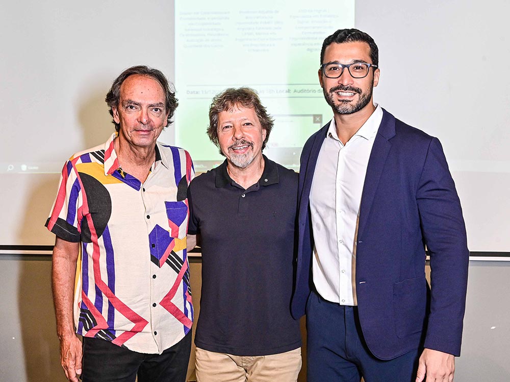 João Diniz, Aridelmo Teixeira e Felipe Lomeu
