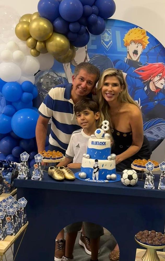 Denio Melo e Renata com Lucas
