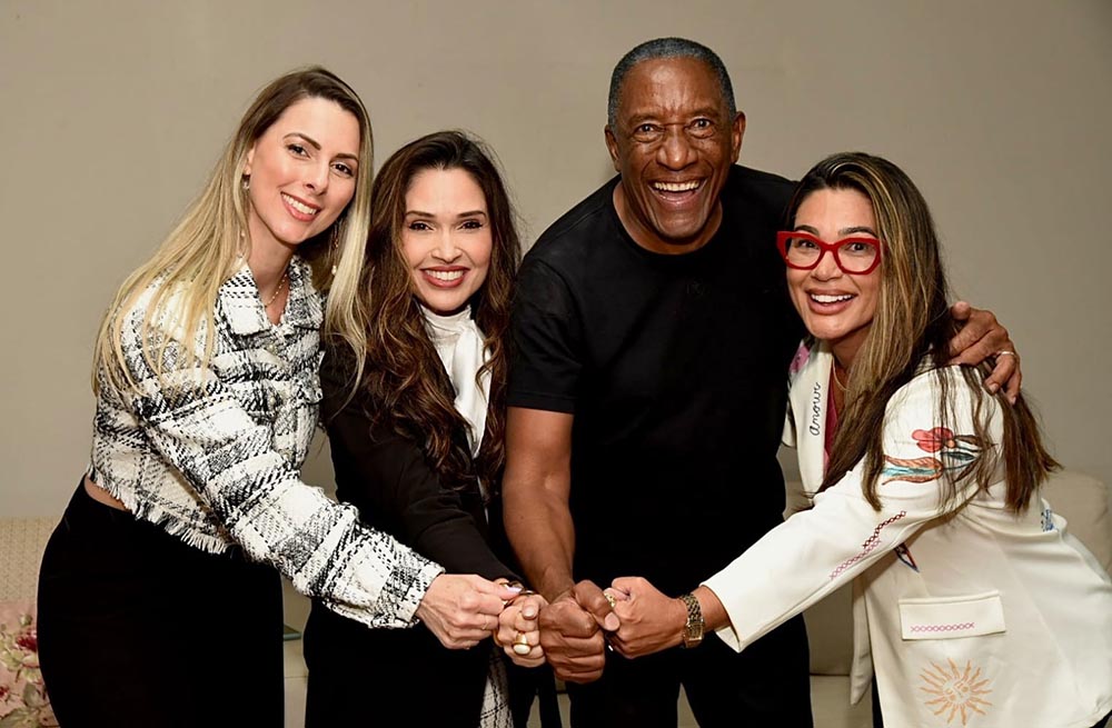 Ursula Estrella, Elayne Borel, Geraldo Rufino e Adriana Negromonte